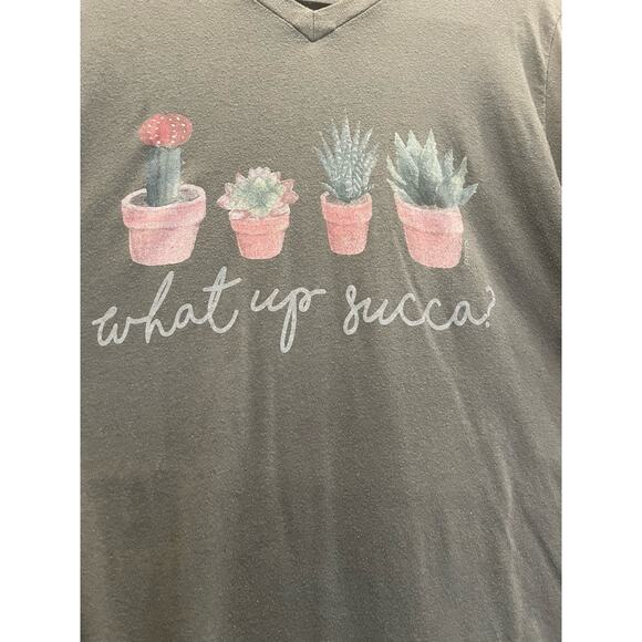 Tultex "What up Succa?" short sleeve tshirt M gray - Picture 3 of 6